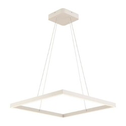 Fantasia lámpara colgante de diseño cuadrada blanca 60x60 cm 65W LED