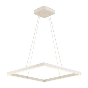 Fantasia lámpara colgante de diseño cuadrada blanca 60x60 cm 65W LED