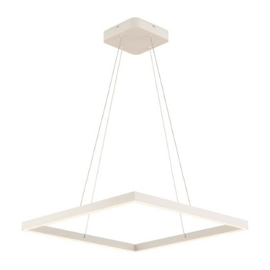Fantasia lámpara colgante de diseño cuadrada blanca 60x60 cm, 65W LED, 3575 lúmenes, 3000K blanco cálido, regulable, IP20