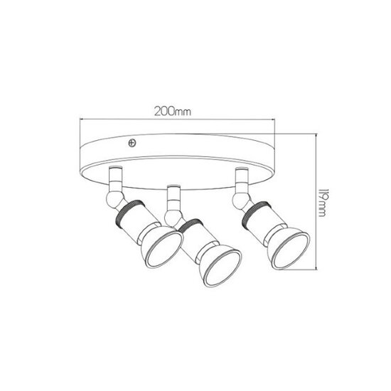 Fantasia STUGA Deckenleuchte rund Rost, 3x GU10 5W LED inkl., dimmbar, 2700K warmweiß, 400 Lumen