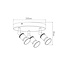 Fantasia STUGA plafondlamp rond roestkleur, 3x GU10 5W LED incl., dimbaar, 2700K warm wit, 400 lumen