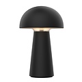 Fantasia Boleto rechargeable LED table lamp, 4.7W 170 lumen 3000K, touch dimmable, USB rechargeable, IP44, matte black, Ø135 x 215 mm
