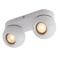 Fantasia Triton adjustable ceiling lamp, 2x GU10, white aluminium, 250x100x125 mm, IP20
