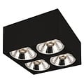 Fantasia Fantasia Box Deckenleuchte quadratisch schwarz, 4x AR111 LED 12W, 2700K, dimmbar, 241x241x120 mm