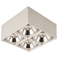 Fantasia Fantasia BOX-4L square ceiling lamp with 4 dimmable AR111 LED spots of 12W, white