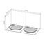 Fantasia Fantasia BOX-2L rechthoekige plafondlamp met 2 dimbare AR111 LED-spots van 12W, wit