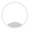 Fantasia Fantasia ORSO ringvormige wand- en plafondlamp in wit, dimbaar, met 25W LED en warmwit licht van 3000 kelvin