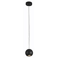 Fantasia Triton Pendelleuchte mit kleinem Kugelschirm aus Stahl, GU10 (excl.), 100 mm Durchmesser, schwarz