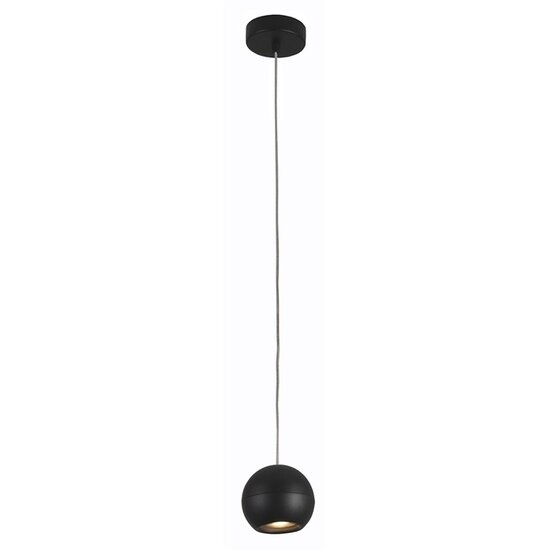 Fantasia Triton Pendelleuchte mit kleinem Kugelschirm aus Stahl, GU10 (excl.), 100 mm Durchmesser, schwarz