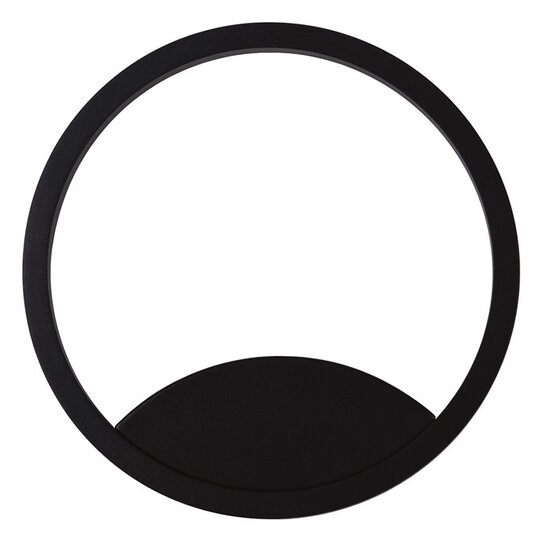 Fantasia Fantasia ORSO ring-shaped wall and ceiling lamp in black, dimmable, with 25W LED and 3000K warm white light