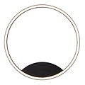 Fantasia Fantasia ORSO ringvormige wand- en plafondlamp in zwart, dimbaar, met 25W LED en warmwit licht van 3000 kelvin