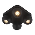 Fantasia Triton quadratische Deckenleuchte mit 4 GU10-Spots, schwarz, 220x220 mm, dreh- und neigbar