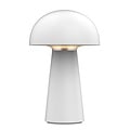 Fantasia Boleto LED table lamp, USB rechargeable, dimmable with 3-step dimmer, IP44 splash-proof, 4.7W / 170 lumen, matte white plastic