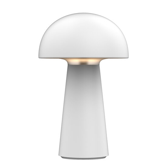 Fantasia Boleto lámpara de mesa LED recargable, IP44, blanco mate, regulable, 4,7W 170 lúmenes, USB