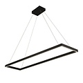 Fantasia GURI lámpara colgante rectangular negra 300x1200mm, LED 53W, 3000K blanco cálido, regulable