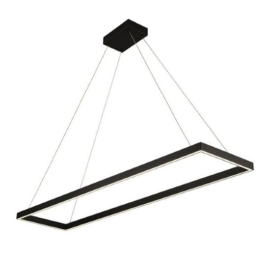Fantasia Fantasia GURI Pendelleuchte Rechteck schwarz 300x1200mm, 53W LED, 3000K warmweiß, dimmbar
