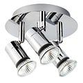 Fantasia RIVERA round ceiling lamp chrome, 3 adjustable GU10 LED spots, IP44, dimmable