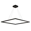 Fantasia GURI lámpara colgante XXL cuadrada negra 900x900mm, LED 98W, 3000K blanco cálido, regulable