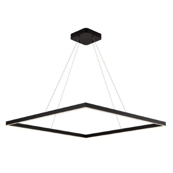 Fantasia Guri XXL lámpara colgante cuadrada negra 90x90cm, 98W LED 3430 lúmenes, 3000K blanco cálido, regulable, IP20