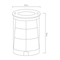 Fantasia FURI grondspot 7W COB LED, 3000K, 560 lumen, IP67, aluminium, voor buitengebruik