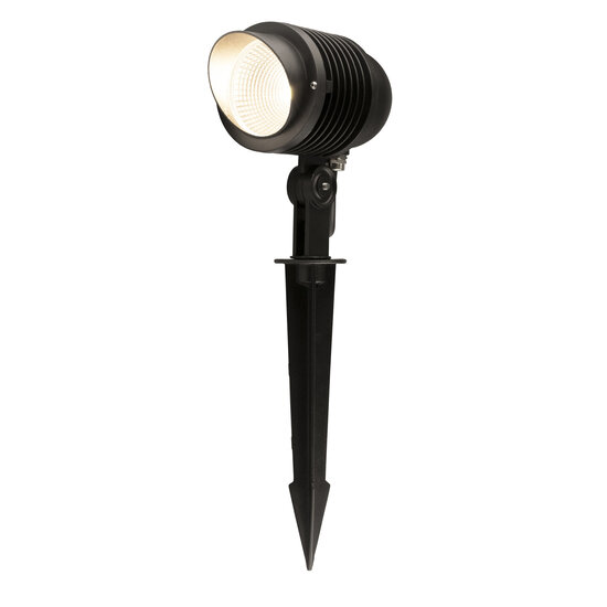 Fantasia SPIKA foco de suelo negro IP67 - foco de pincho LED COB orientable 10W 3000K para camino y arbol
