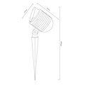 Fantasia SPIKA foco de suelo negro IP67 - foco de pincho LED COB orientable 10W 3000K para camino y arbol