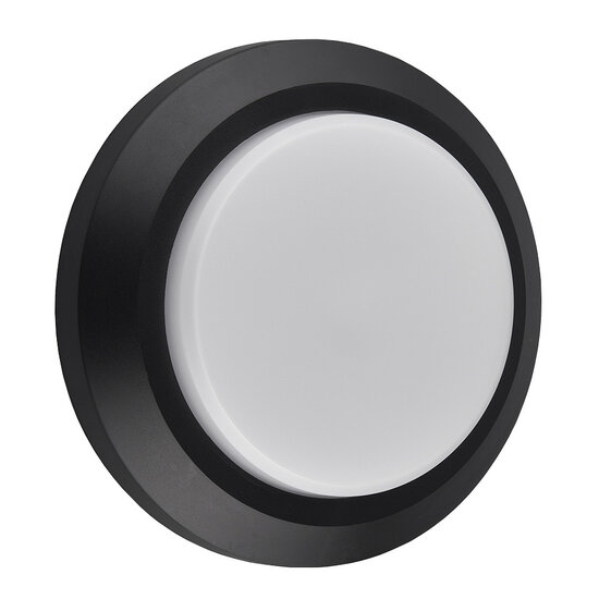 Fantasia Fantasia NOKI wall light round black IP65 - integrated SMD LED 3W 275lm 3000K for outdoor use