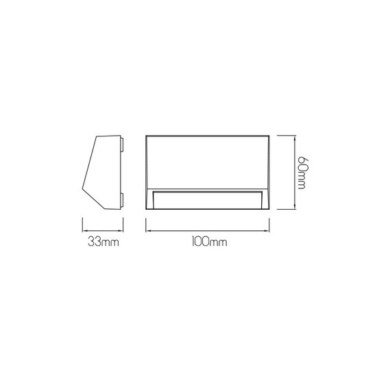 Fantasia KITO wandlamp zwart IP65 - geintegreerde SMD LED 1,3W 170lm 3000K accentverlichting