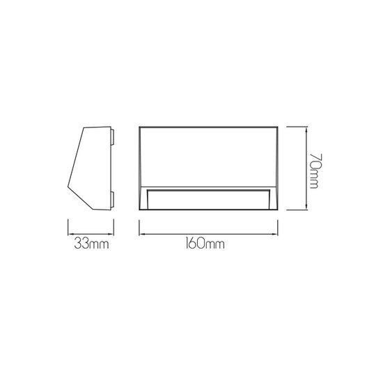 Fantasia KITO wandlamp zwart IP65 - geintegreerde SMD LED 3W 280lm 3000K accentverlichting