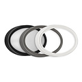 Fantasia MILO aplique de pared ovalado exterior IP65, LED SMD 8W, 840 lúmenes, 3000K, incl. cubierta negra, blanca y gris