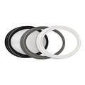 Fantasia Milo ovale wandlamp voor buiten, SMD LED 8W ingebouwd, 840 lumen, 3000K, IP65, met afdekring in zwart, wit en grijs