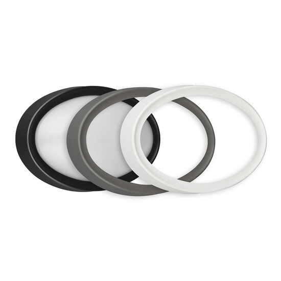 Fantasia MILO aplique de pared ovalado exterior IP65, LED SMD 8W, 840 lúmenes, 3000K, incl. cubierta negra, blanca y gris