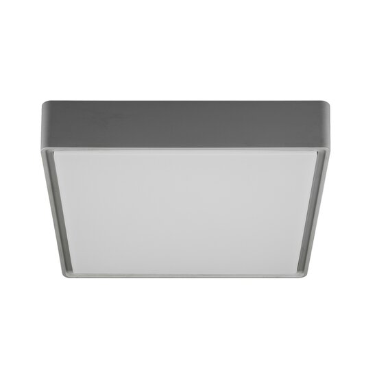 Fantasia GOA plafón o aplique cuadrado, plástico gris, IP65, LED SMD 16W, 1900 lúmenes, 3000K