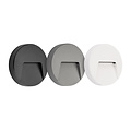 Fantasia SIBO LED aplique de pared exterior, redondo 135mm, IP65, 2,8W / 310 lúmenes, 3000K blanco cálido, cover negro/blanco/gris