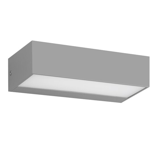 Fantasia Logan LED buitenwandlamp op-en-neer, grijs kunststof, IP65, 950 lumen, 9,5W, 3000K warm wit