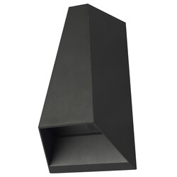 Fantasia AXO aplique de pared negro forma trapecio IP54