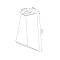 Fantasia Fantasia AXO aplique de pared negro, aluminio, forma trapecio, 2x3W blanco cálido, IP54