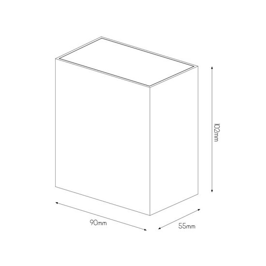 Fantasia MILOS wandlamp zwart, staal en plexi, 2x4,5W COB LED, 920 lumen, 3000K, IP65