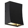 Fantasia IPSO round outdoor LED wall light, ø90 mm, 3W COB LED 180 lumen, 3000K warm white, IP65, black