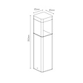 Fantasia TUVA 2 tuinpaal zwart, 350mm hoog, 7W COB LED 595 lumen, 3000K warm wit, IP65
