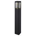 Fantasia Fantasia schwarzer quadratischer Gartenmast, 65 cm hoch und 8,5 cm breit, mit integrierter 7W-LED (3000K, 595 Lumen) und IP65