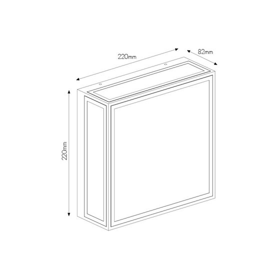 Fantasia Fantasia KELSO buitenwandlamp met 2x E27 fitting, mat zwart, aluminium en glas, IP65