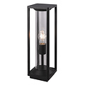 Fantasia Fantasia Kelso tuinpaal 500mm, mat zwart aluminium en glas, E27-fitting max 15W, IP65 voor buiten