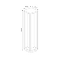 Fantasia Fantasia Kelso tuinpaal 500mm, mat zwart aluminium en glas, E27-fitting max 15W, IP65 voor buiten