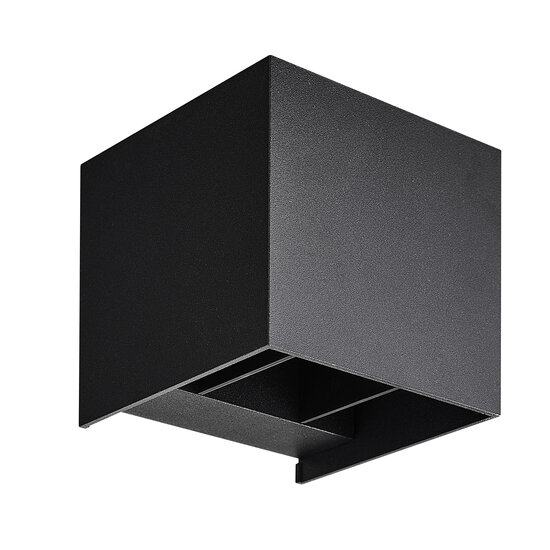 Fantasia Nuala Außenwandleuchte, schwarzes Aluminium, IP54, 2x 5W COB LED, 3000K warmweiß, verstellbarer Lichtkegel, 220-240V