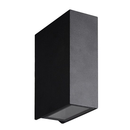 Fantasia BAKU LED wandlamp buiten zwart, licht boven en onder, IP54, 3000K, 93x44x125mm