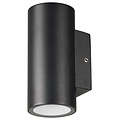 Fantasia TENGU applique murale extérieure noire avec 2x3W LED COB, 3000K, IP65, éclairage haut et bas