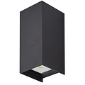 Fantasia ISIK wandlamp zwart IP54 - buitenlamp met geïntegreerde COB LED, 3000K warm wit
