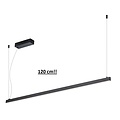 Fantasia GURI lange smalle hanglamp lichtbalk zwart 120cm, 38W LED, 1004 lumen, dimbaar