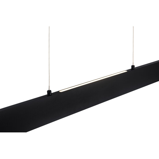 Fantasia Lámpara colgante Fantasia ALYN LED 38W 3000K blanco cálido, 3420 lúmenes, metal negro, longitud 120 cm, regulable, luz arriba y abajo